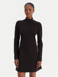 Calvin Klein Jeans Sukienka codzienna Ls Scuba Fit And Flare LV044D222G Czarny Regular Fit. Czarne sukienki Calvin Klein Jeans, na co dzień, xxs, bez wzorów, z bawełny, bez kołnierzyka, bez ramiączek, proste. Za 429.99 zł.