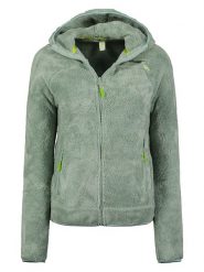 Geographical Norway Kurtka polarowa "Upalood" w kolorze miętowym rozmiar: M. Zielone kurtki Geographical Norway, m, bez wzorów, z polaru, bez kaptura. Za 113.63 zł.