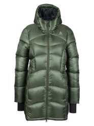 Odlo Parka puchowa "Cocoon X" w kolorze zielonym rozmiar: S. Zielone płaszcze ODLO, s, bez wzorów, z puchu, sportowe, bez kaptura. Za 550.36 zł.