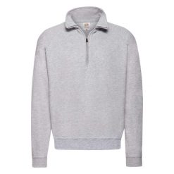 Bluza Fruit Of The Loom Classic Zip Neck Adult Szara. Białe bluzy fruit of the loom, s, bez wzorów, z bawełny, klasyczne, bez ramiączek, bez kaptura. Za 184.99 zł.