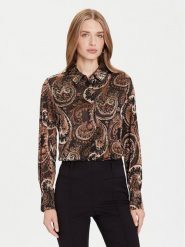 Guess Koszula W5BH78 W2770 Brązowy Regular Fit. Brązowe koszule Guess, l, z aplikacjami, z syntetyku, bez kołnierzyka, bez ramiączek. Za 339.99 zł.