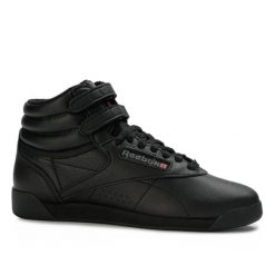 Buty damskie sneakersy sportowe Reebok SS-F/S HI. Czarne buty treningowe Reebok, bez wzorów, z gumy, przed kolano, bez zapięcia, na fitness i siłownię. Za 269.00 zł.