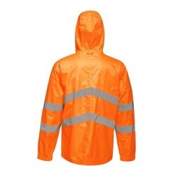 Kurtka Odblaskowa Unisex Dla Dorosłych HiVis Łatwe Pakowanie. Brązowe kurtki Regatta, xl, bez wzorów, z materiału, z kapturem. Za 155.99 zł.