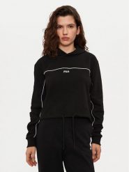 Fila Bluza Laagna FAW0907 Czarny Regular Fit. Czarne bluzy Fila, l, bez wzorów, z bawełny, bez kaptura. Za 169.99 zł.