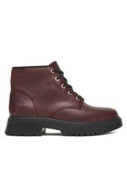 Timberland Trzewiki Cambria Valley Mid TB0A42B8EIW1 Bordowy. Czerwone botki Timberland, bez wzorów, ze skóry, bez obcasa, na płaskiej podeszwie, bez zapięcia. Za 779.99 zł.
