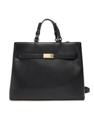 Tommy Hilfiger Torebka Heritage Satchel AW0AW17211 Czarny. Czarne torebki klasyczne Tommy Hilfiger, bez wzorów, ze skóry, bez dodatków. Za 479.99 zł.