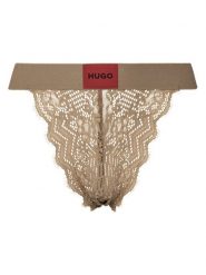 HUGO Figi klasyczne 50535071 Beżowy. Brązowe figi Hugo, bez wzorów, z syntetyku. Za 119.99 zł.