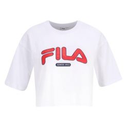 Koszulka damska FILA Lucena. Białe t-shirty sportowe Fila, l, bez wzorów, z bawełny, bez ramiączek. Za 159.99 zł.
