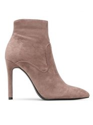 JENNY Botki WYL2979-11 Beżowy. Brązowe botki Jenny, bez wzorów, z materiału, bez obcasa, na szpilce, bez zapięcia. Za 119.99 zł.
