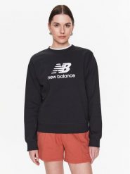 New Balance Bluza Essentials Stacked Logo WT31532 Czarny Relaxed Fit. Czarne bluzy New Balance, xs, bez wzorów, z syntetyku, bez kaptura. Za 209.99 zł.
