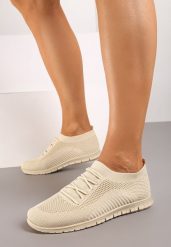 Beżowe Buty Sportowe Castanthei. Brązowe buty sportowe lifestyle Born2be, bez wzorów, bez zapięcia. W wyprzedaży za 29.74 zł.