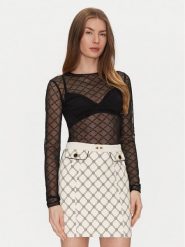 Elisabetta Franchi Body BO-021-51E2-V260 Czarny Slim Fit. Czarne body i gorsety Elisabetta Franchi, bez wzorów, z syntetyku, bez ramiączek. Za 1,119.00 zł.