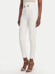 Elisabetta Franchi Spodnie materiałowe PA-158-61E2-V350 Biały Skinny Fit. Białe spodnie materiałowe Elisabetta Franchi, bez wzorów, z materiału. Za 1,489.00 zł.