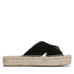 Espadryle Manebi. Czarne espadryle Manebi, bez wzorów, bez obcasa. Za 329.99 zł.