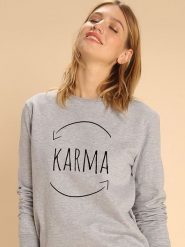 WOOOP Bluza "Karma" w kolorze szarym rozmiar: S. Szare bluzy Wooop, s, bez wzorów, z bawełny, bez kaptura. Za 108.99 zł.