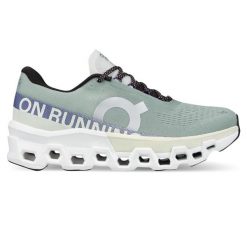 Buty do biegania damskie On Cloudmonster 2 mineal/aloe. Zielone buty do biegania On, bez wzorów, bez zapięcia, do biegania. Za 689.99 zł.