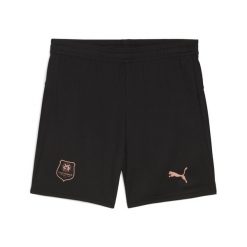 Młodzieżowe szorty Stade Rennais FC 25/26 PUMA Black Copper Metallic. Czarna szorty Puma, bez wzorów, młodzieżowe. Za 179.00 zł.