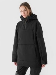 4F Kurtka snowboardowa membrana 8000 damska - czarna XL. Czarne kurtki narciarskie 4f, na zimę, m, bez wzorów, z dzianiny, z kapturem, narciarskie. W wyprzedaży za 299.99 zł.