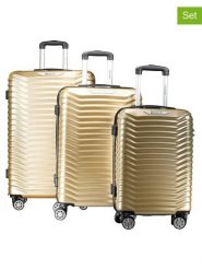Geographical Norway 3-częściowy zestaw "Sopearl" w kolorze złotym rozmiar: onesize. Żółte walizki Geographical Norway. Za 434.99 zł.