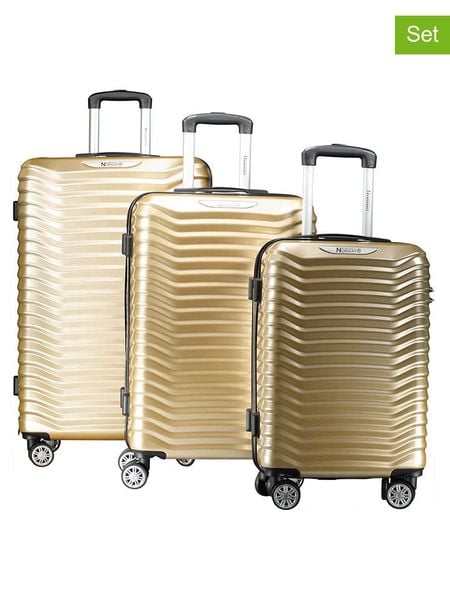 Geographical Norway 3-częściowy zestaw "Sopearl" w kolorze złotym rozmiar: onesize. Żółte walizki Geographical Norway. Za 457.95 zł.