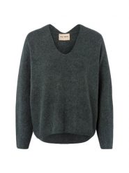 MOS MOSH Sweter z zawartością alpaki - MMThora Kobiety Wełna niebieski|zielony, XS. Niebieskie swetry Mos Mosh, xs, bez wzorów, z dzianiny, eleganckie, bez ramiączek. Za 429.95 zł.