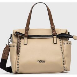 Nobo torebka kolor beżowy. Brązowe shopper bag NOBO, bez wzorów, na ramię, bez dodatków. W wyprzedaży za 201.99 zł.