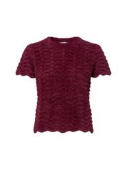 Rich & Royal sweter z krótkim rękawem - Zig Zag Kobiety Sztuczne włókno czerwony, S. Czerwone swetry Rich & Royal, m, bez wzorów, z materiału, eleganckie, bez ramiączek. Za 429.95 zł.