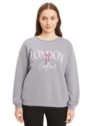 Miss goodlife Bluza "London" w kolorze szarym rozmiar: S. Szare bluzy miss goodlife, s, bez wzorów, z bawełny, bez ramiączek, bez kaptura. Za 173.99 zł.