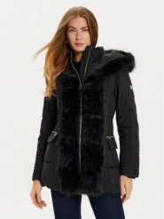 Marciano Guess Kurtka puchowa Zoe 4BGL41 7188A Czarny Regular Fit. Czarne kurtki Marciano Guess, z aplikacjami, z puchu, bez kaptura. Za 699.99 zł.