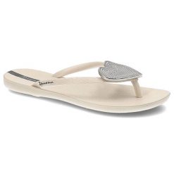 Beżowe Japonki Ipanema Wodoodporne Klapki Damskie. Brązowe japonki Ipanema, z aplikacjami, eleganckie. Za 85.00 zł.