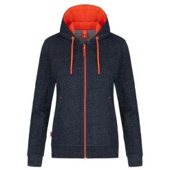 Damska bluza Loap Edita niebieska. Niebieskie bluzy LOOP, na zimę, bez wzorów, eleganckie, bez ramiączek, z kapturem. Za 195.99 zł.