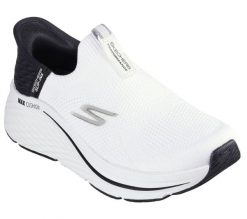 Buty Kobieta Skechers Slipins Max Cushioning Elite 20 biały. Białe buty treningowe Skechers, bez wzorów, z dzianiny, bez zapięcia, trekkingowe. Za 429.99 zł.