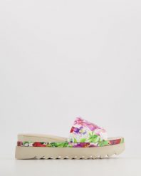 KLAPKI NA PLATFORMIE 0137605D 09 FLOW. Klapki Venezia, bez wzorów, ze skóry, bez obcasa, na platformie, bez zapięcia. Za 259.00 zł.
