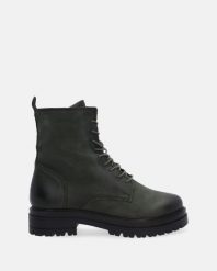 ZIELONE WORKERY P82207 ALGA. Zielone botki Venezia, bez wzorów, ze skóry, bez obcasa, bez zapięcia. Za 419.00 zł.
