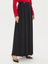 TWINSET Spodnie palazzo 242TT2172 Czarny Wide Leg. Czarne spodnie materiałowe Twinset, bez wzorów, z materiału. Za 609.99 zł.