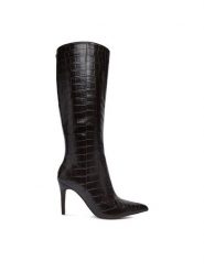 Nine West Kozaki CEO-SL95027 01 Brązowy ciemny. Brązowe kozaki Nine West, bez wzorów, bez obcasa, na szpilce, bez zapięcia. Za 329.99 zł.