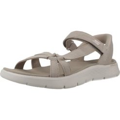 Sandały SKECHERS SLIP-INS GO WALK FLEX Brązowy. Brązowe sandały Skechers, bez wzorów, sportowe, bez obcasa, bez zapięcia. Za 315.50 zł.
