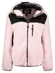 Maison Montaigne Kurtka polarowa "Telomai" w kolorze jasnoróżowo-czarnym rozmiar: M. Różowe kurtki Maison Montaigne, m, bez wzorów, z polaru, bez kaptura. Za 86.99 zł.