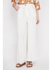 Le Jardin du Lin Spodnie w kolorze białym rozmiar: 34. Białe spodnie materiałowe Le jardin du lin, bez wzorów, z materiału, z podwyższonym stanem. Za 108.99 zł.
