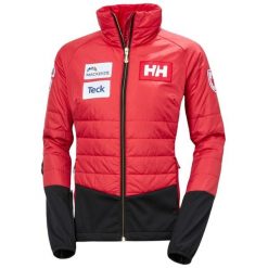 Damska ocieplana kurtka narciarska Helly Hansen World Cup. Czerwone kurtki narciarskie Helly Hansen, na zimę, bez wzorów, bez kaptura, narciarskie. Za 1,133.50 zł.