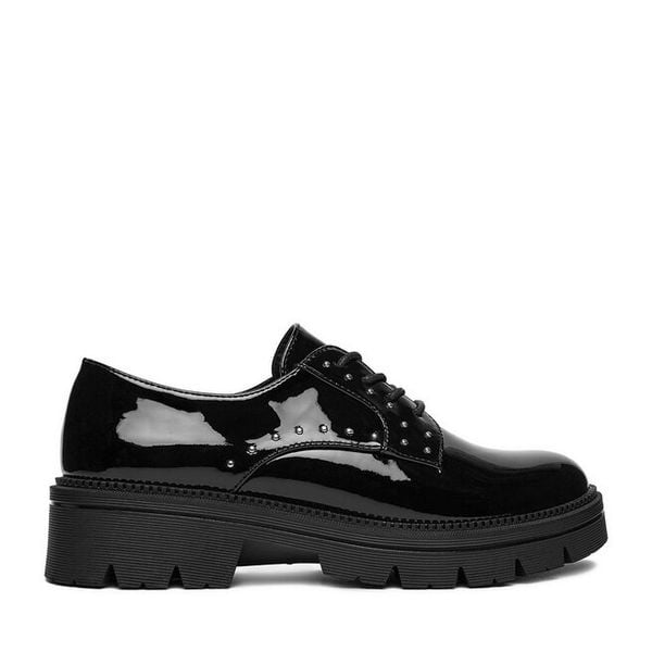 Półbuty JENNY. Czarne półbuty wsuwane Jenny, bez wzorów, bez obcasa, na płaskiej podeszwie. Za 149.99 zł.