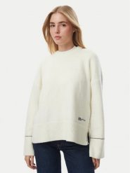 KARL LAGERFELD Sweter B4W18057 Kremowy Relaxed Fit. Białe swetry KARL LAGERFELD, xl, bez wzorów, z syntetyku, bez ramiączek. Za 549.99 zł.