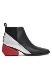 United Nude Botki Ricky J Mid 1103996016 Granatowy. Niebieskie botki United Nude, bez wzorów, ze skóry, bez obcasa, na słupku, bez zapięcia. Za 1,539.00 zł.