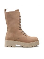 JENNY Botki WS5902-03 Beżowy. Brązowe botki Jenny, bez wzorów, z materiału, bez obcasa, na płaskiej podeszwie, bez zapięcia. Za 119.99 zł.
