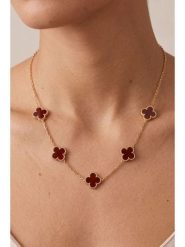 Lodie Silver Naszyjnik z elementami ozdobnymi - dł. 45 cm rozmiar: onesize. Czerwone naszyjniki Lodie Silver, z materiału, z mosiądzu. Za 60.95 zł.