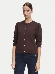 Morgan Kardigan 262-MKNOT Brązowy ciemny Regular Fit. Brązowe swetry Morgan, l, bez wzorów, z syntetyku, bez ramiączek. Za 239.99 zł.