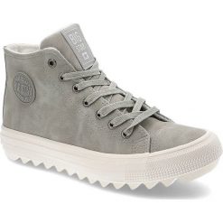 Szare Sneakersy Big Star Damskie Sportowe Obuwie. Szare buty treningowe BIG STAR, bez wzorów, z dresówki, bez zapięcia. Za 129.00 zł.