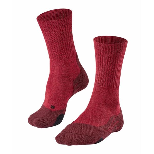 Skarpetki damskie Falke TK2 Wool. Czerwone skarpetki Falke, bez wzorów, z poliamidu. Za 172.00 zł.