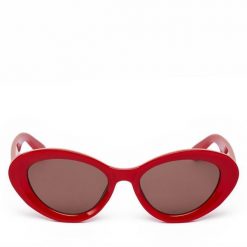 Okulary przeciwsłoneczne JENNY. Czerwone okulary przeciwsłoneczne Jenny, bez wzorów. Za 39.99 zł.