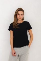 T-SHIRT INGA CZARNY Z HAFTEM S - Flawless. Czarne t-shirty sportowe Flawless, s, bez wzorów, z bawełny, bez ramiączek. Za 219.00 zł.